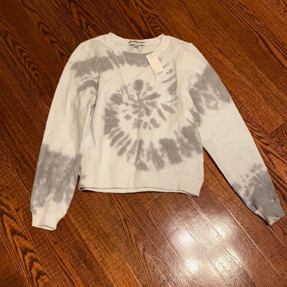 Sub-Urban Riot Girls Tie Dye Gray Crewneck